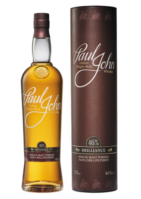 Paul John Brilliance Whisky bottle and box