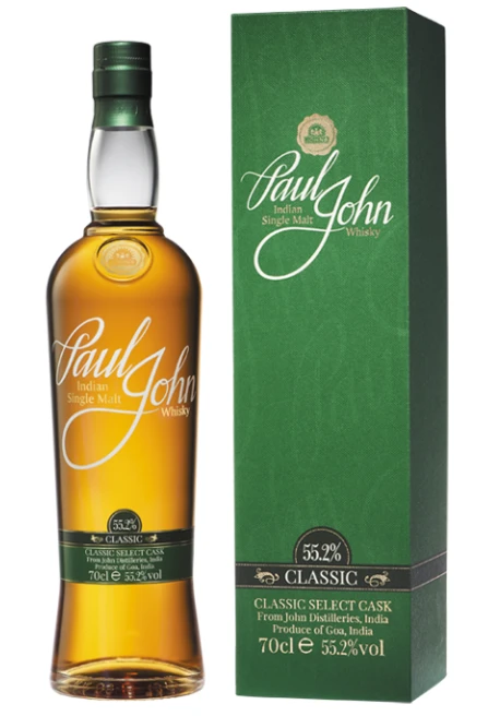 Paul John Classic Whisky Bottle and Box